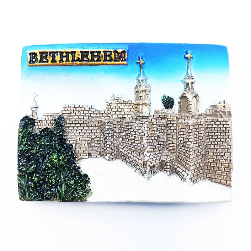 Fridge magnet Bertram Scenic Spots Landmark Resin Refrigerator Magnet Message Sticker Tourism Souvenir Crafts Gift