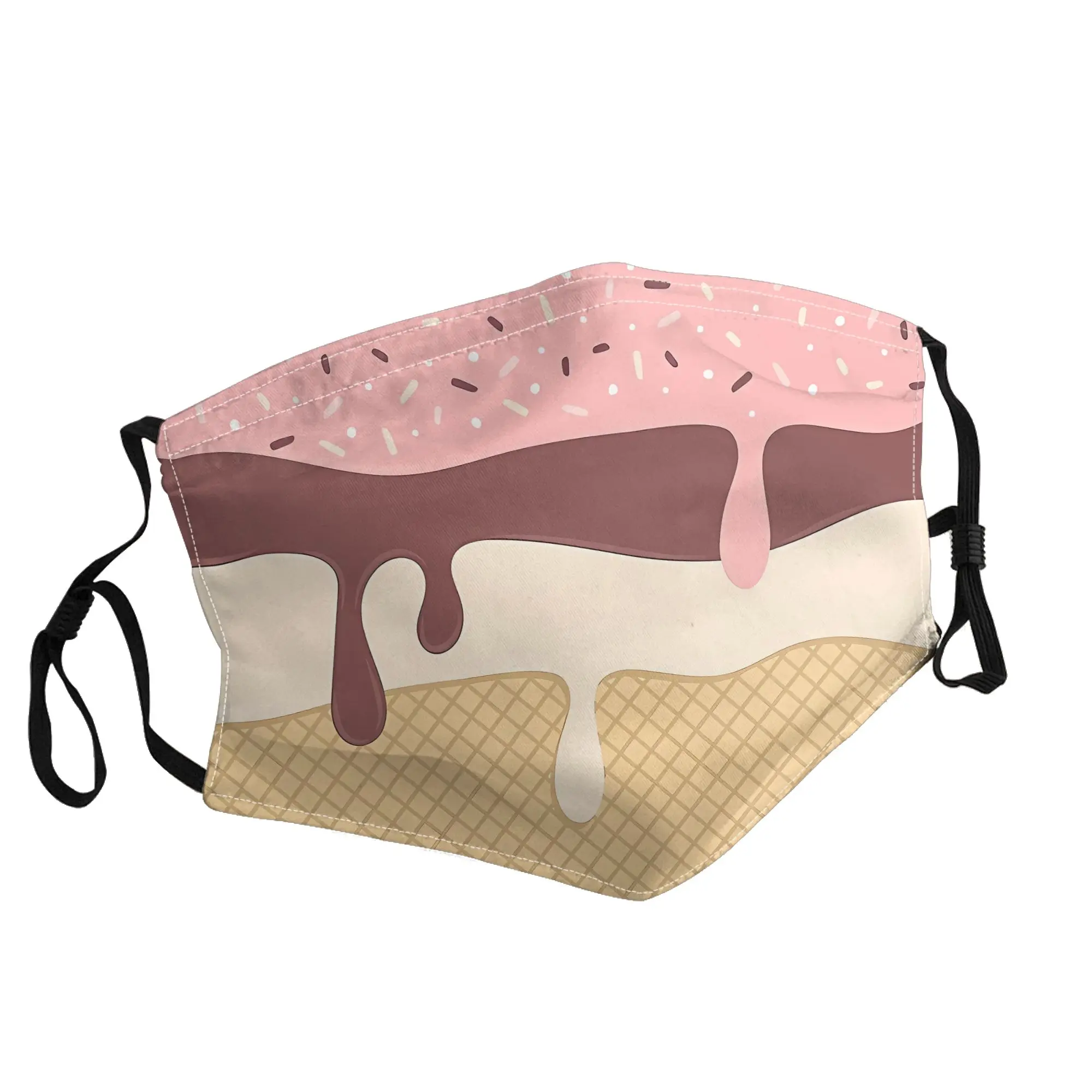 

Melting Ice Cream Mask Unisex Outdoor Fashion Printed