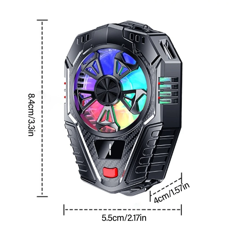 Semiconductor Coolers Radiator with LED Light 3 Gear Temperature