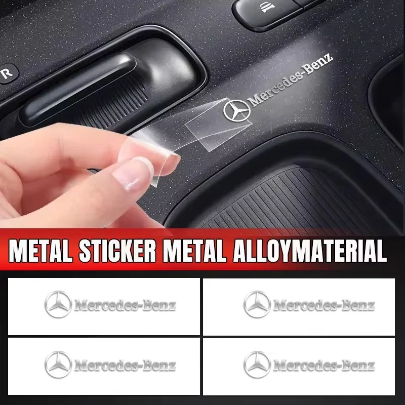 Adesivo Emblema 3D in Metallo per Mercedes Benz AMG Classe W205 W203 GLC GLK W206 W220 A180 W211, Decorazione Interna Auto, Decalcomanie Styling