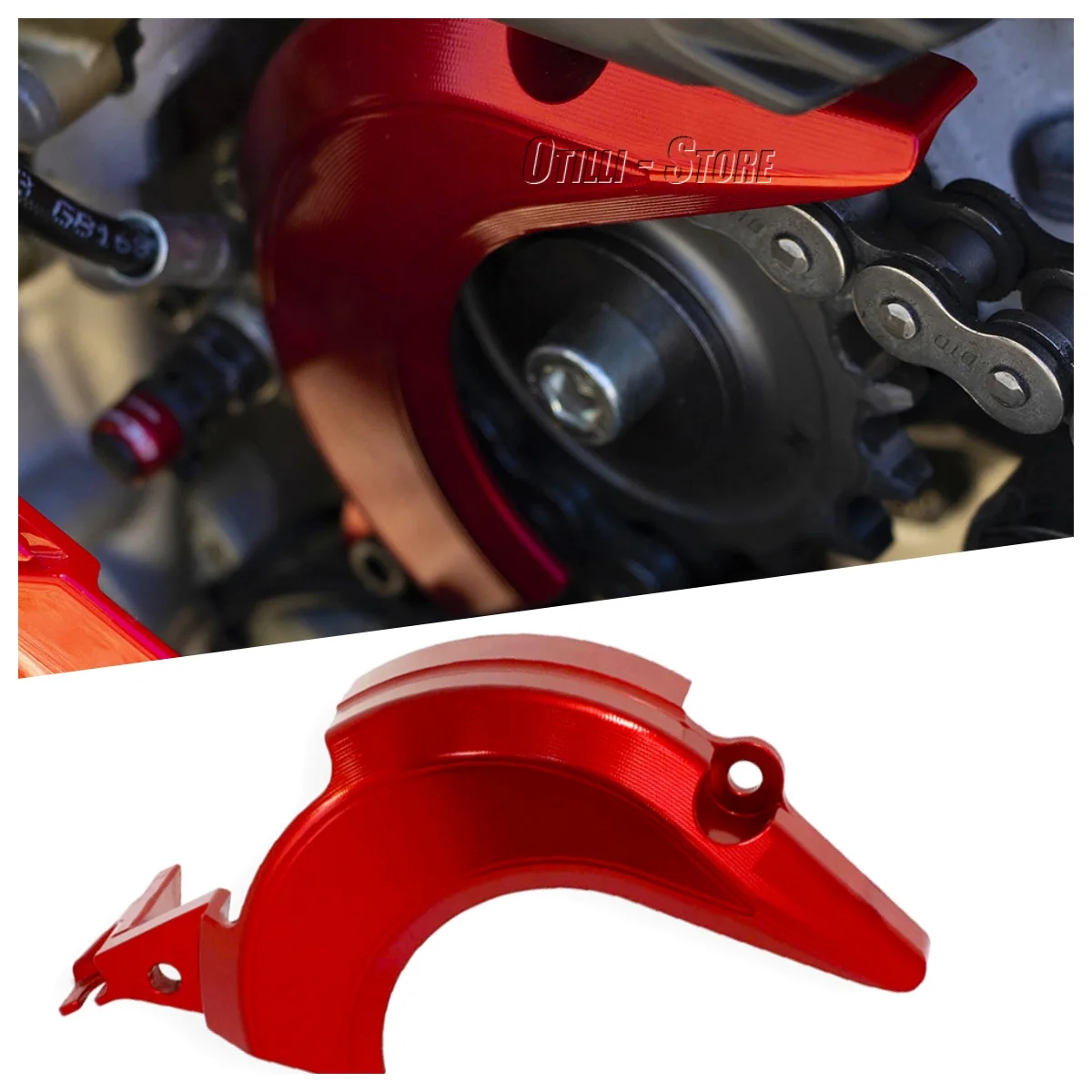 

Motorcycle Aluminum Chain Guard 3 Color Sprocket Cover For Ducati Panigale V4 S R Streetfighter V4 S 2018-2024 Moto Accessories