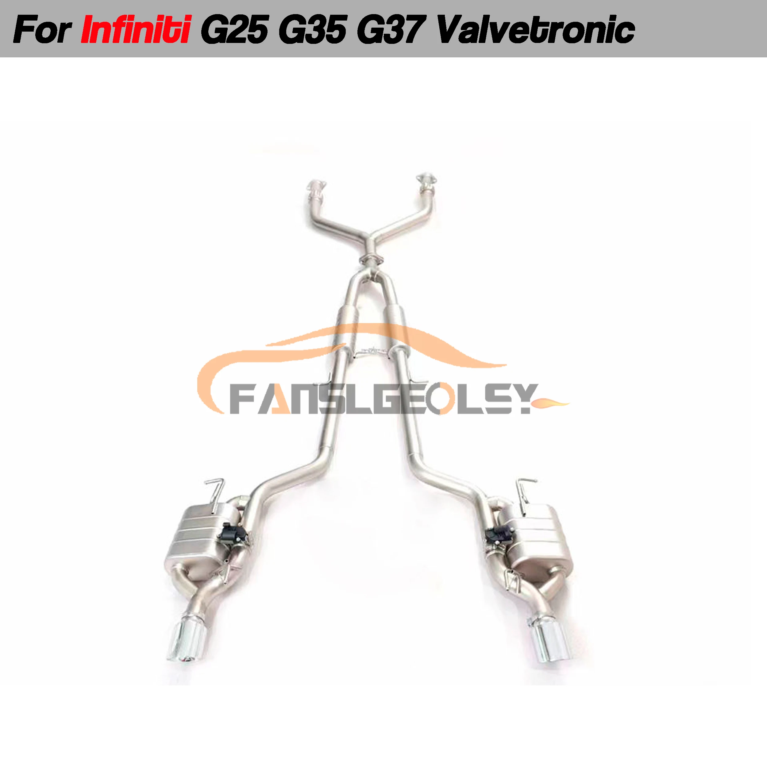 For Infiniti G25 G35 G37 Stainless Steel Catback Performance Exhaust System Valve With Muffler Pipes Tuning exhaust assembly