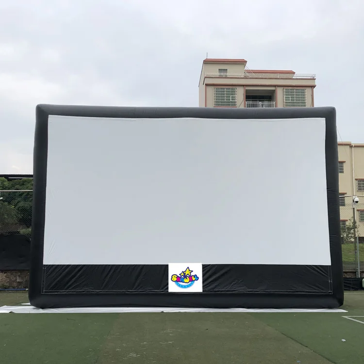 مسرح أفلام قابل للطي، جهاز عرض تلفزيوني للسينما الفورية بطول 20 قدمًا، شاشة أفلام قابلة للنفخ كبيرة الحجم قابلة للنفخ بالهواء