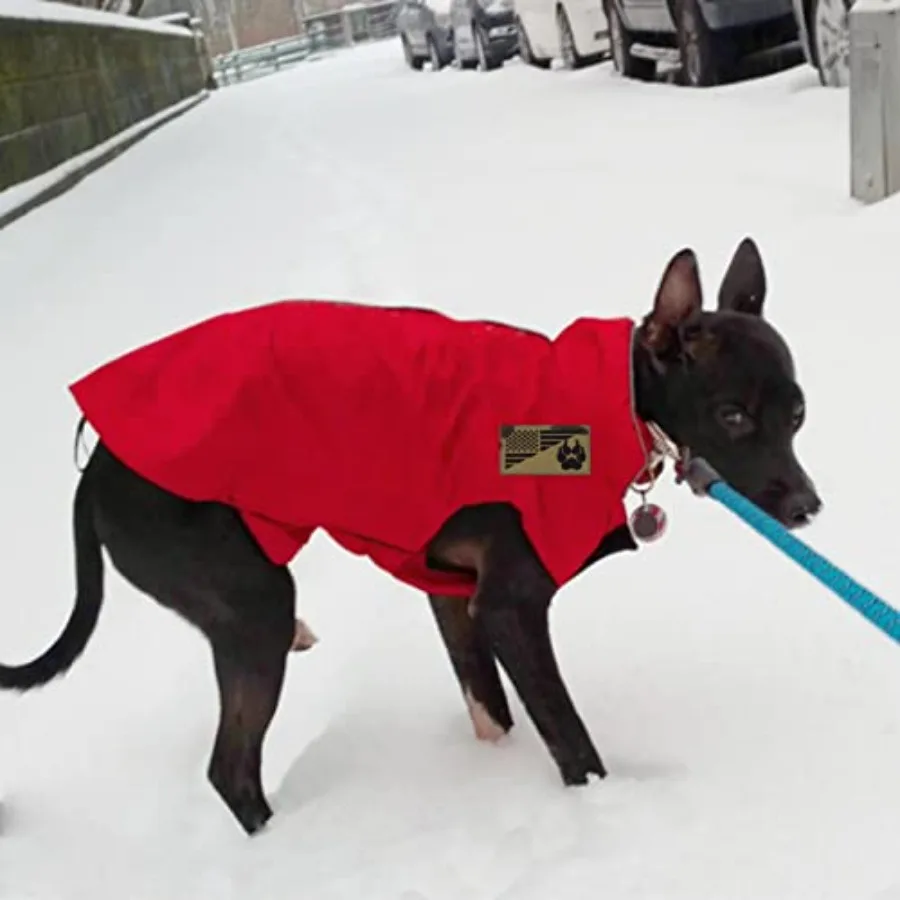 2 حزمة من رقع الكلاب لحزام الكلاب Trar Paw المطرزة مع العلم الأمريكي لسترات الحيوانات المتوسطة والكبيرة