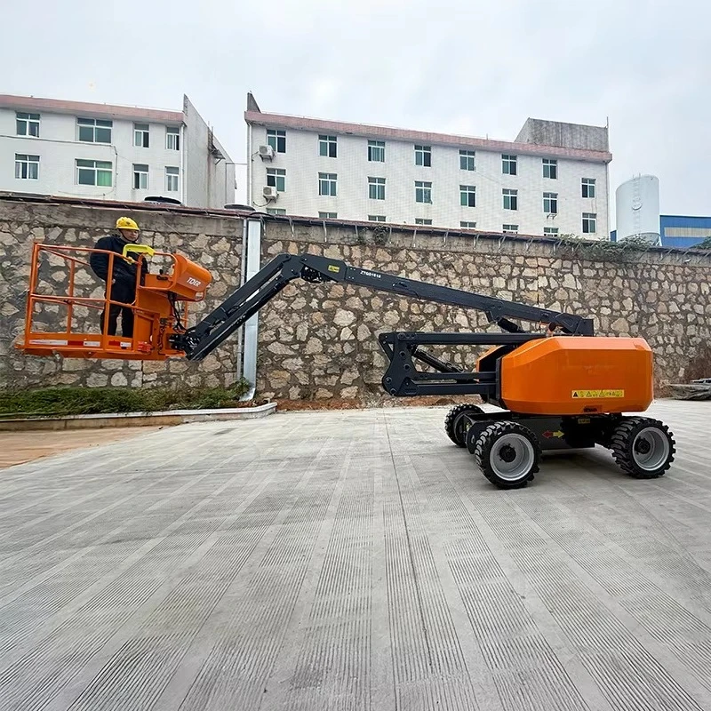 Heavy-Duty YG14 High-Reach Lift – 360° Rotation, Warehouse and Lighting Installation, Safe Operation