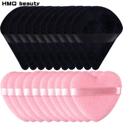 10/20Pcs Triangle Velvet Powder Puff Heart Shaped Makeup Sponges Blender Foundation Cosmetic Facial Sponges Make Up Accessories