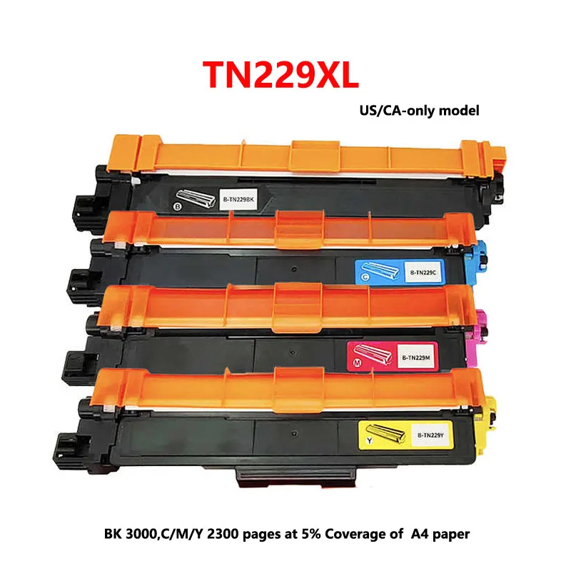 Compatible TN229XL High‑Yield Toner Cartridge With Chip for Brother HL‑L3220CDW L3280CDW MFC‑L3720CDW L3780CDW US‑CA Only