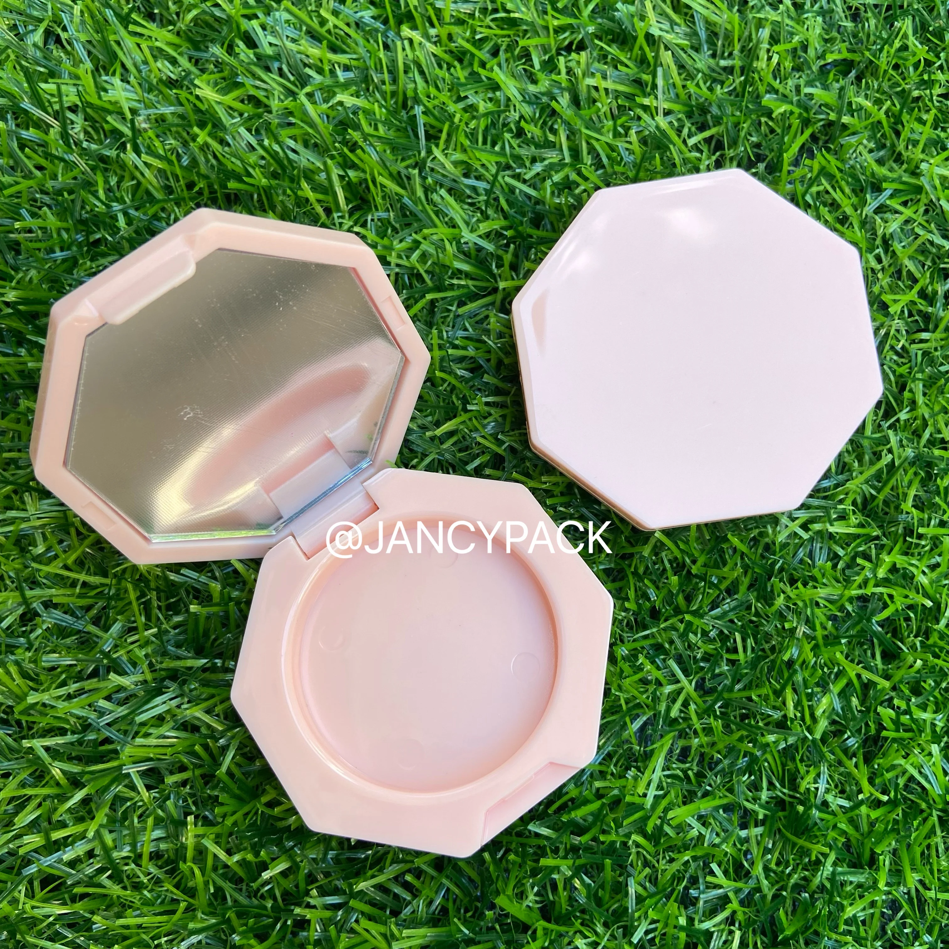 10g hexagon nude Refillable Container Case Beauty Cosmetic Lipstick Lip Balm Eyeshadow glitter Empty Container Palettes case