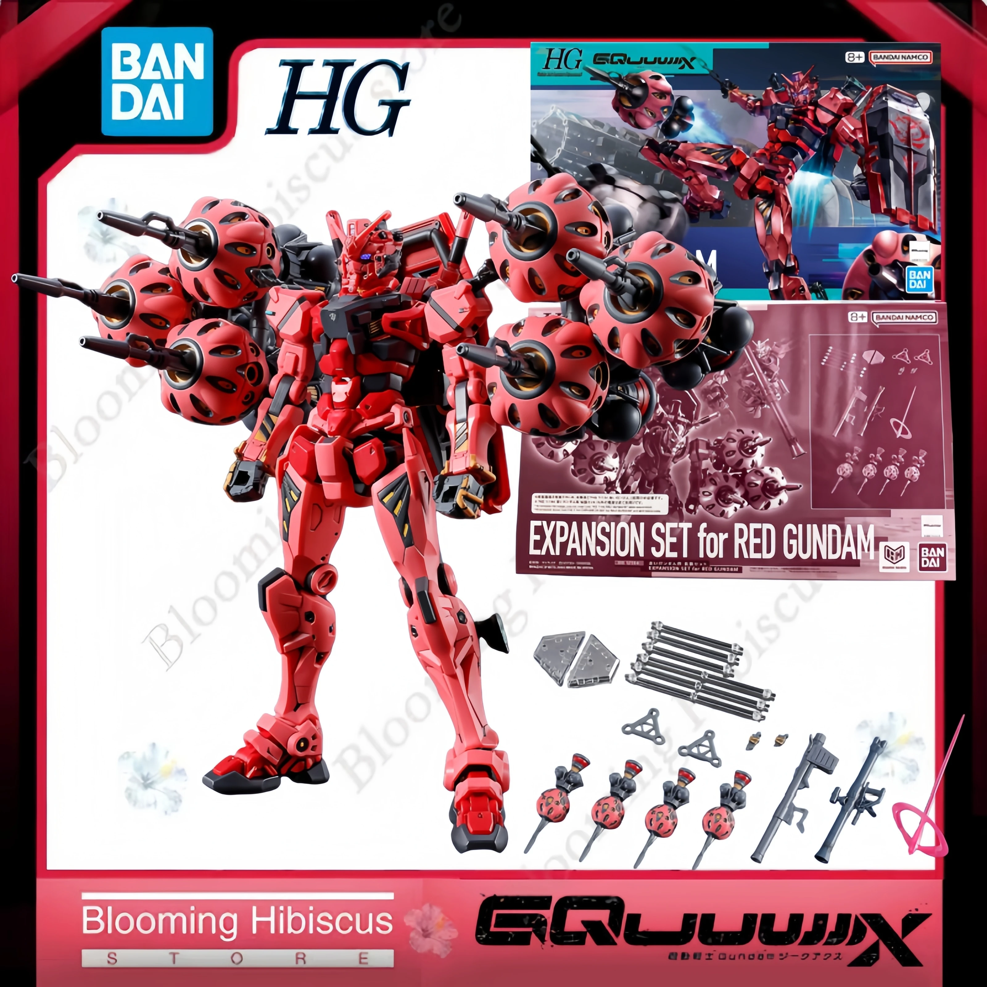 

Authentic Bandai Gunpla HG 1/144 gMS-α Red Gundam & Expansion Set Anime GQuuuuuuX Toys Action Figure Model Kit In Stock