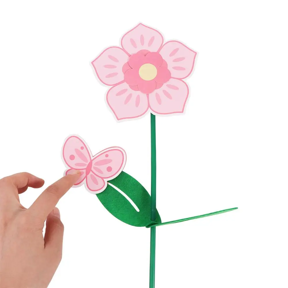 Pakiet materiałów DIY Kwiatowa kartka z życzeniami Papier dla rodziców i dzieci Ręcznie robiony motyl Sakura Zabawka Królik Serce Panda Flower Festival Card