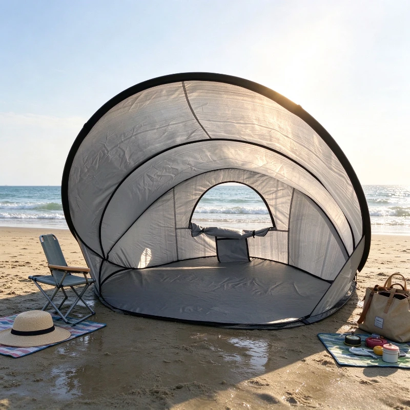 Fully Automatic Folding Beach Tent,Quick‑Open Windproof Sun‑Shade Canopy for Seaside Water Playing,Outdoor Short Trips & Leisure