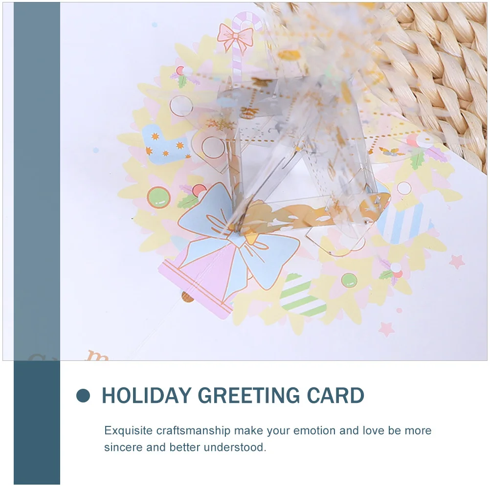 

Crystal 3D Christmas Tree Greeting Card Special Gift for Holidays Express Sincere Emotions with Style 3D Christmas Tree Card