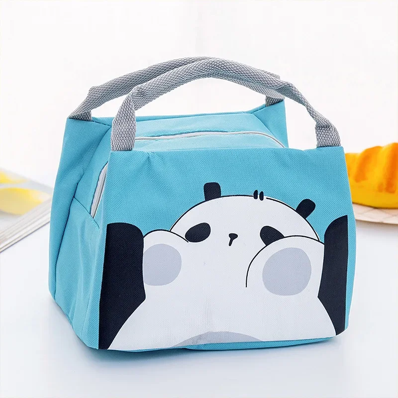 Cartoon Cute Lunch Box Bag for Women Animal Pattern Insulated Food Cooler Bag Picnic Travel Convenient Lunch Bags for Kids Men