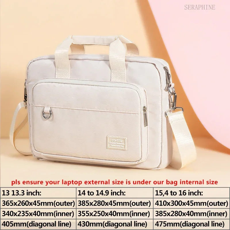 Laptop Shoulder Bag 14 15.6 inch for Women Notebook Briefcase Handbag for Pro Macbook 14 16 M5 M3 Air 15.3 Huawei Xiaomi Dell HP