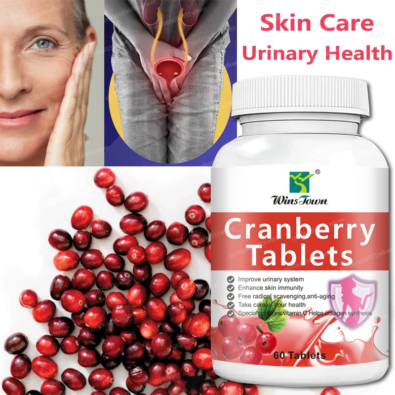 

Cranberry Tablets Support Kidney and Urinary Tract Health Enhance Immune System&Promote Metabolism Anti Aging