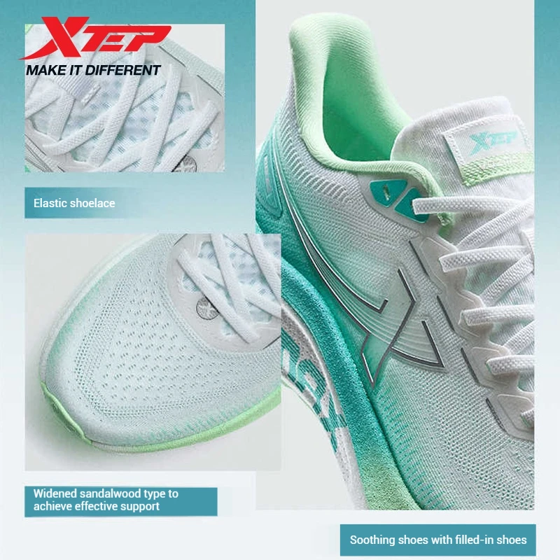 Xtep VOZMAX SE Running Shoes for Men 2025 Summer Breathable Mesh Lightweight Shock-absorbing Rebound Sport Shoes 875219110004