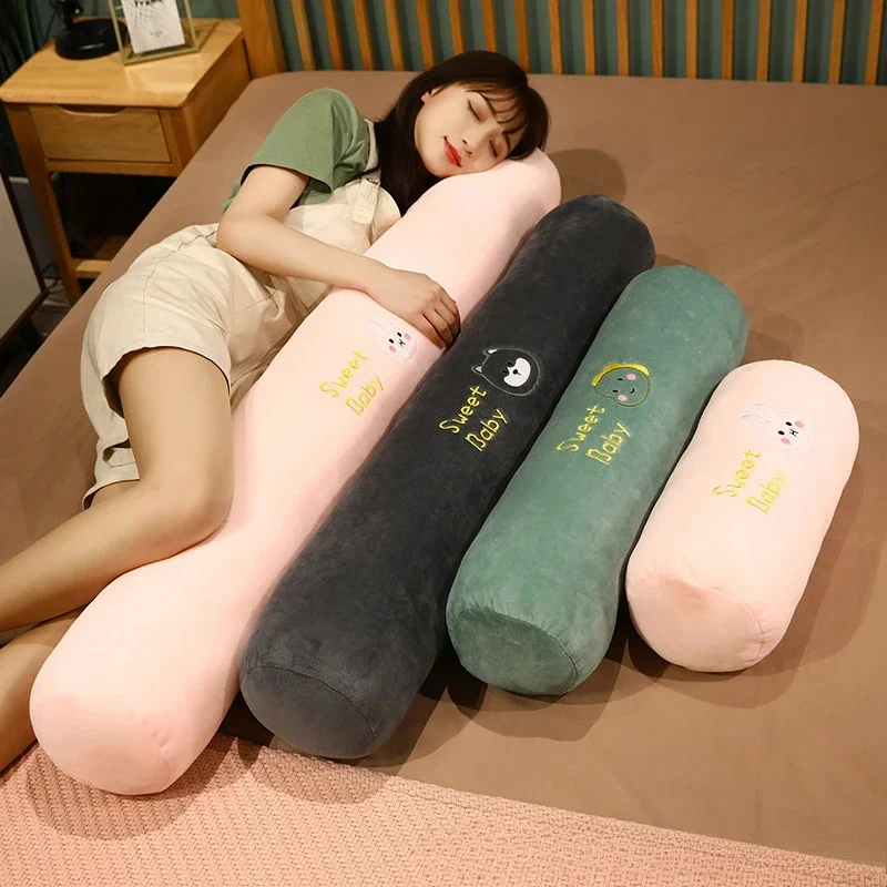 Long Bolster Pillow Memory Foam Support Cushion for Side Sleepers Pregnancy Pillow Bed Reading Home Comfort Pillow