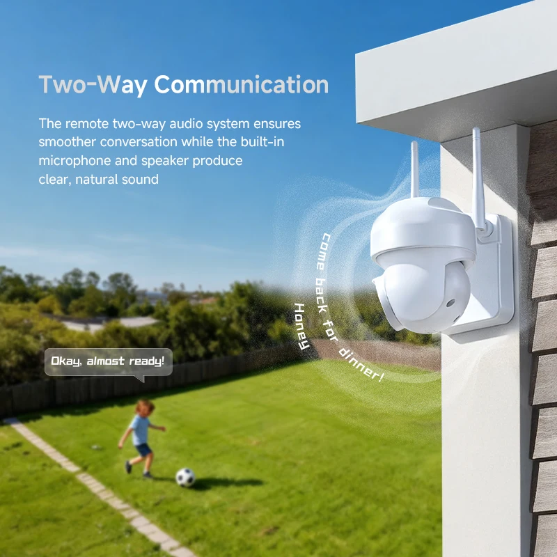 5MP 2K AI PTZ Security Camera Outdoor WiFi IP Camera Auto Tracking Speed Dome CCTV Camera Smart Home Surveillance Two Way Audio