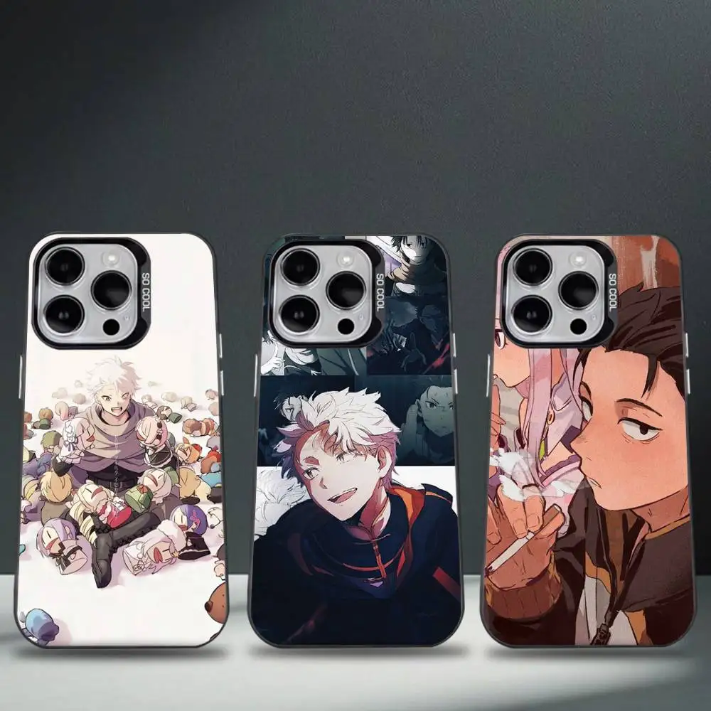 

Re0 N-Natsuki S-Subaru Phone Case For iPhone 17,16,15,14,13,12,11,Pro,Max,Plus,E,Air,Mini Black Tpu Cover