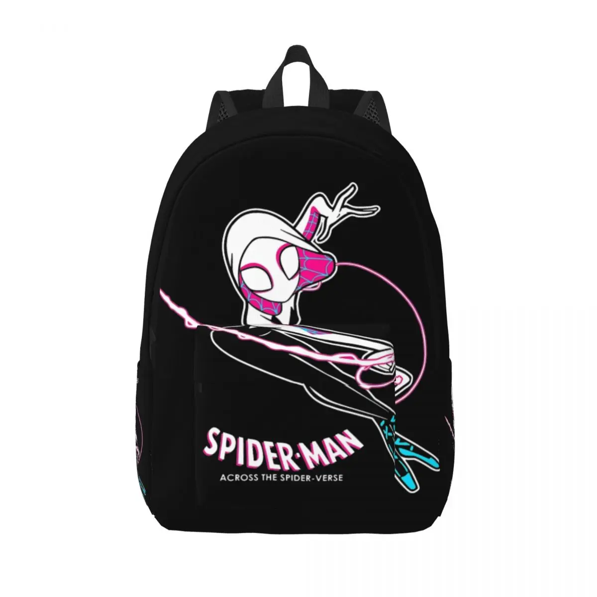 Spider Gwen Backpack Elementary High College School Student Spider-Gwen Bookbag Men Women Canvas Daypack