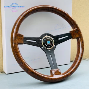 Wooden Sports steering wheel for JDM, classic car accessories, vintage, new, 14in 8 Main Sales Madeira Steering Wheel - №6