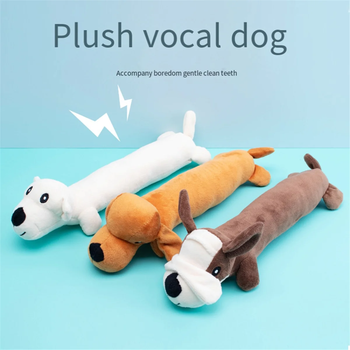 3PCS Pet Dog Toy Interactive Squeak Molar Plush Toy for Dogs Fit for Pet Funny Chew Toy Pets Supplies