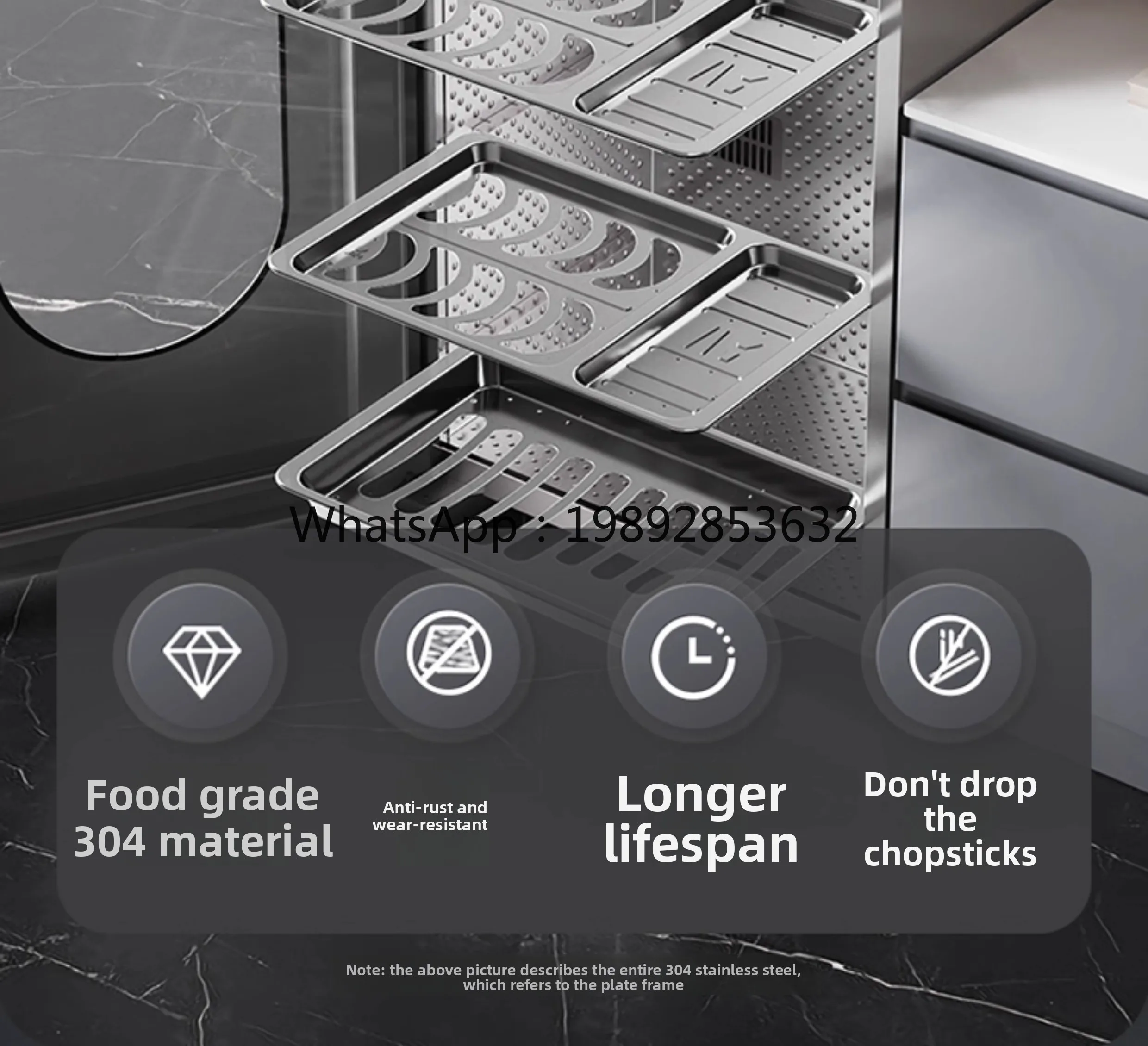 ตู้ฆ่าเชื้อขนาดใหญ่ ZZ สำหรับใช้ในครัวเรือน ตู้เก็บชามและตะเกียบ เครื่องอบขวดนมเด็ก ทำจากสแตนเลส 304