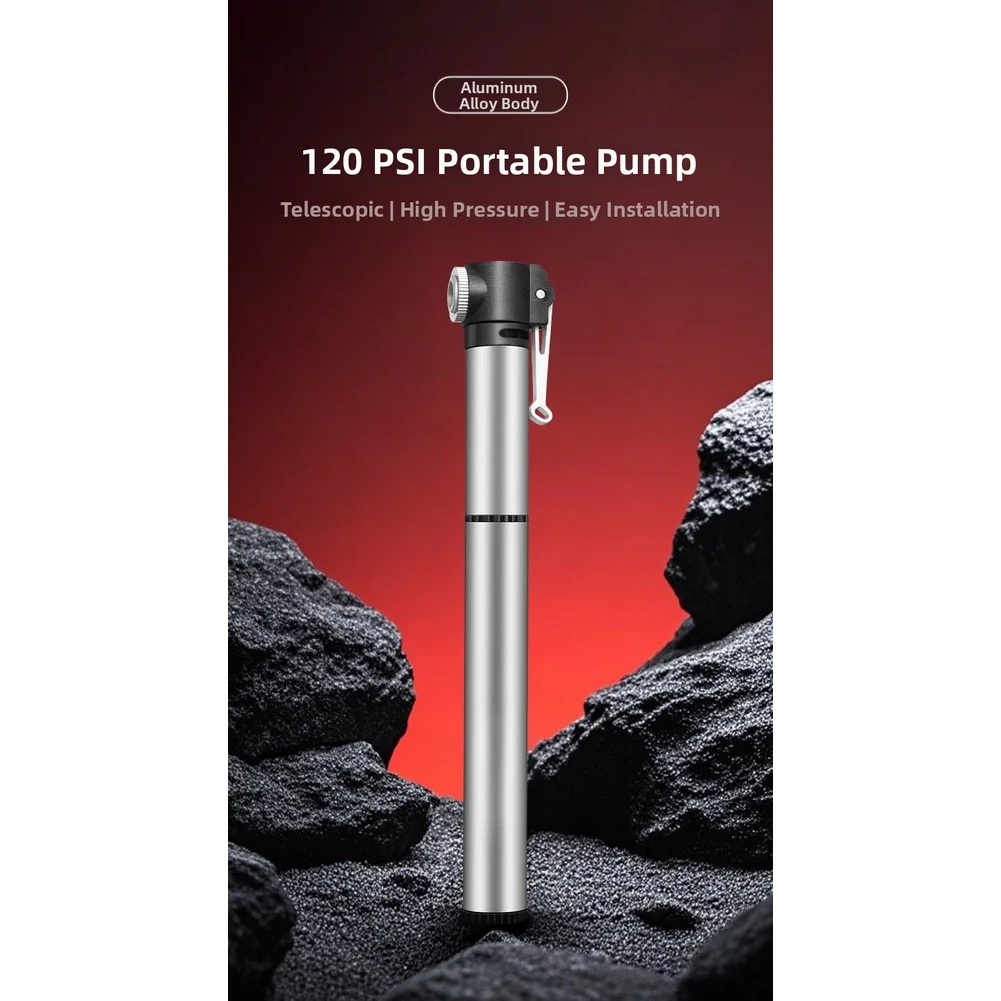 

Bike Pump Aluminum Alloy Portable Drop-proof Bike Ultraligh Hand Air Pump MTB Mountain Road Cycling Pump Cycling Accesories