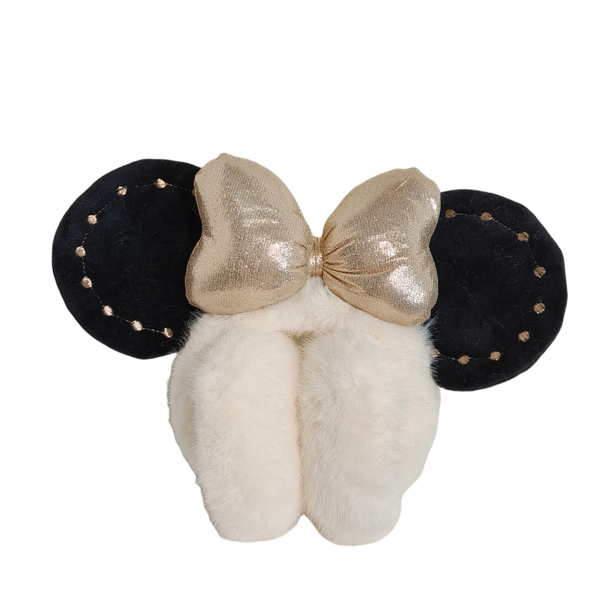 ディズニー冬の漫画ミッキー耳リボンぬいぐるみ折りたたみイヤーカップかわいい女の子は耳を暖かく保ちます