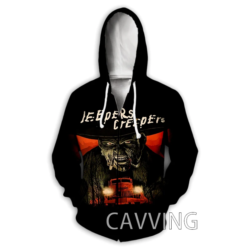 New Fashion 3D Print   Jeepers Creepers   Zipper Hoodies Zip Up Hooded Sweatshirts Harajuku Hoodie Hip Hop  Hoodies Sweatshirts