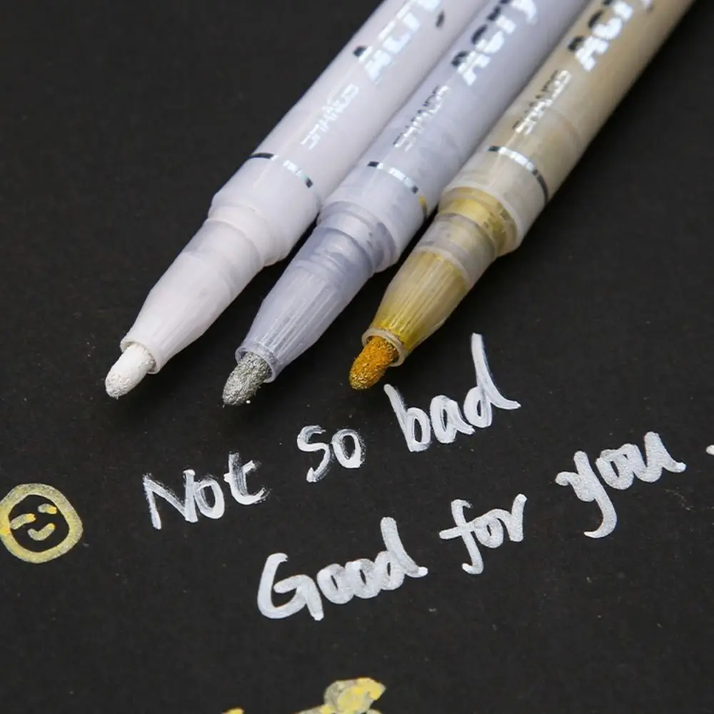 Archival Ink Art Marker Hook Liner Pens Fine Line Pens High Gloss Pen Gel Pen 0.8MM White Painting Graffiti Pens Artists