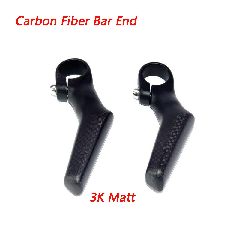 Newest L shape Mountain Bike 3K Full Carbon Fibre Handlebar Bar Ends carbon City/Treking Bike Carbon Bicycle Bar Ends