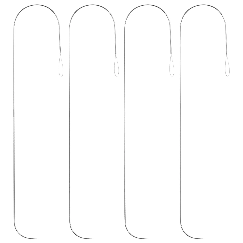 

4 Pcs Big Eye Looper Beading Needles Spinner Knitting Embroidery Supplies Threading for Beads Threaders