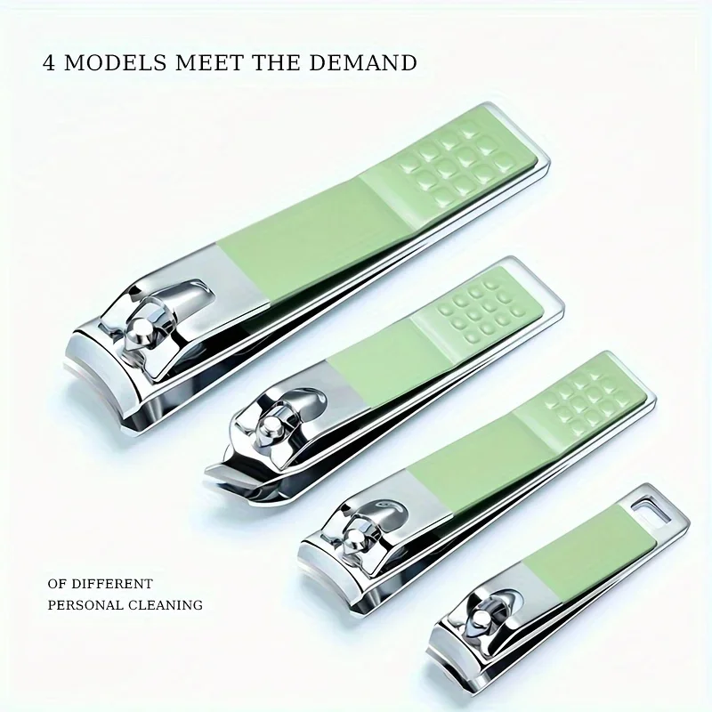 7/10/12/16/22pcs Professional Stainless Steel Nail Clipper Set Green Nail Tools Manicure Pedicure Set of Travel Grooming Kit