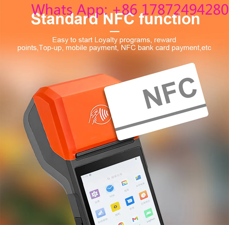 R330 Plus Mobile Payment POS Terminal, Android 14, 4G NFC Handheld POS with 58mm Printer