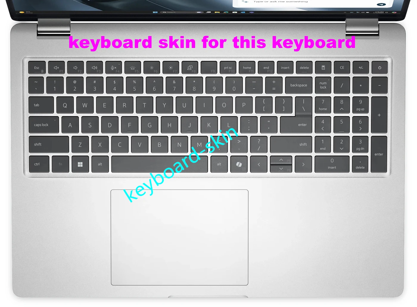 US Keyboard Skin Cover For Dell Pro 16 PB16250 PB16255 P135F PC16250 PC16255 P134F MC16250 MC16255 P136F MB16250 P142F MB18250