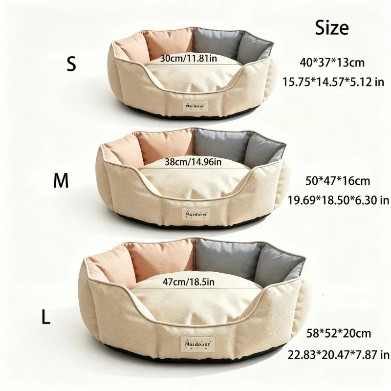 Cat Sleep Sofa Bed All-Season Pet Sleeping Pad Non-Slip Washable Cat and Dog Bed Suitable for Small and Medium Dogs and Cats