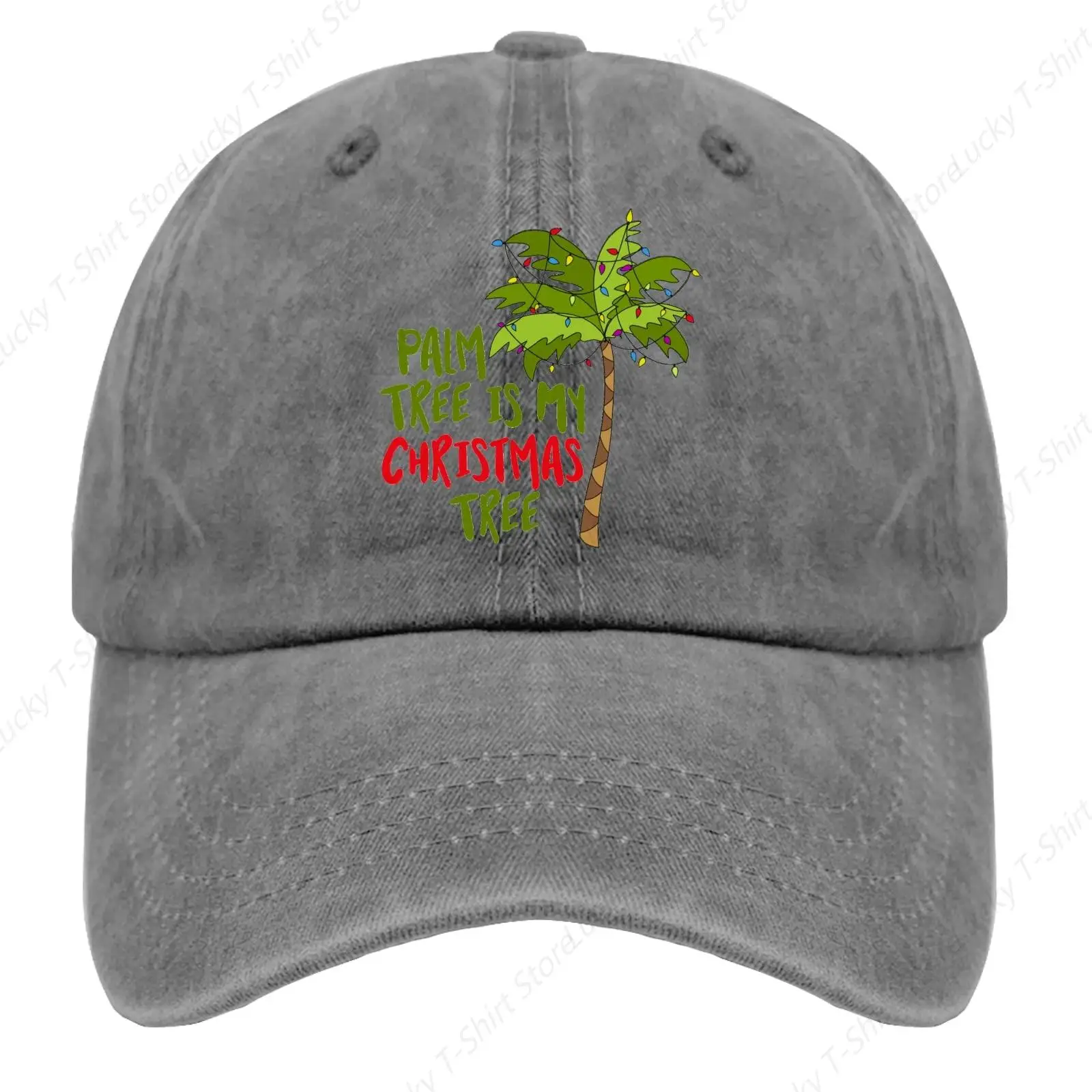 Cap Palm Tree is My Christmas Tree Baseball Caps for Men Women Funny Baseball Cap Adjustable Ball Dad Cap Unisex Trucker Hats