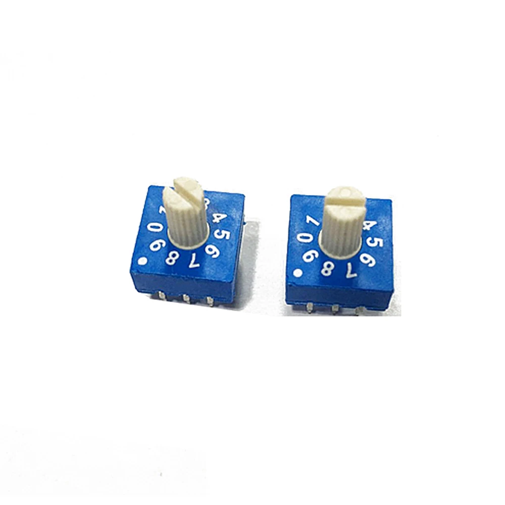 DC 24V Encoder Switch Code Switch ERD110RS 10 bit 0-9 3:3 Rotary Encoder with Handle 25mA Encoding Switch 10x10mm