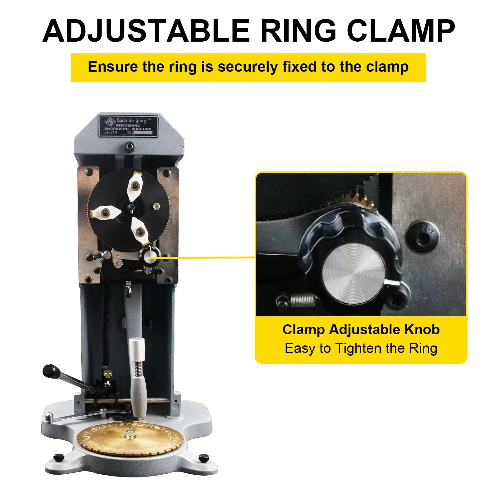 

SL-810 Small Jewelry Alphanumeric Symbol High Circular Inner Ring Engraving Machine