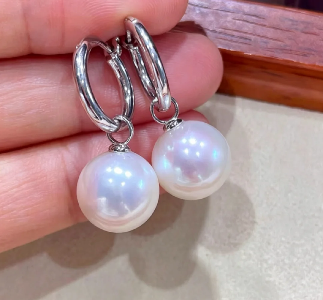 Natural Akoya Pearl Two Wear Earrings Earrings S925 Pure Silver Ear Buckle AAAA 9-10mm/10-11mm