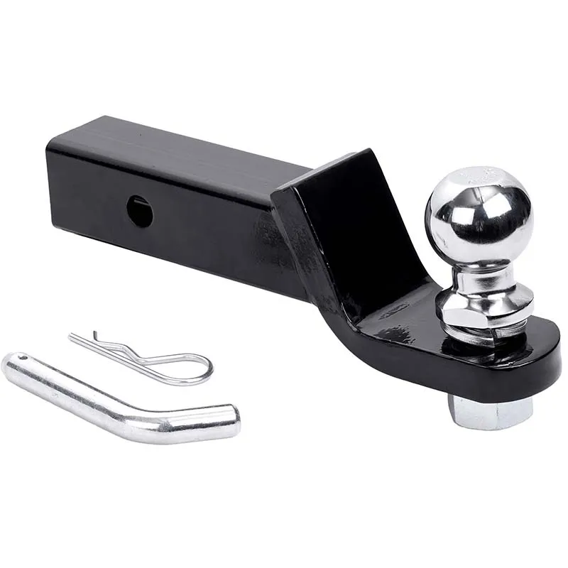 

2 Inch Square and Ball Mount Towing 2 Inch Starter Kit Drop2“ Trailer Arm 6000 lb Chrome Silver Trailer Ball 5/8 "pin