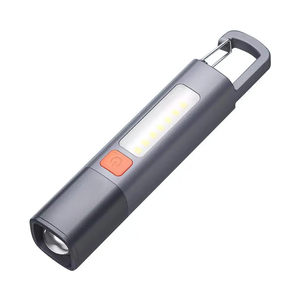 Mini LED Torch Light XPE Torch Light With Hook Camping Camping Waterproof Lantern Outdoor Zoomable Hiking Rechargeable Ligh L2U8