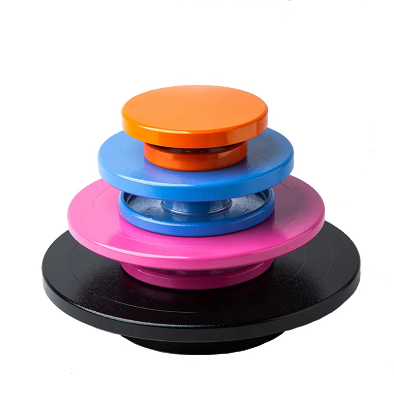 

Metal Pottery Banding Wheel Manual Turntable Turn plate Clay Colorful Aluminum Alloy Suitable for Sculpture Base Blue Orange