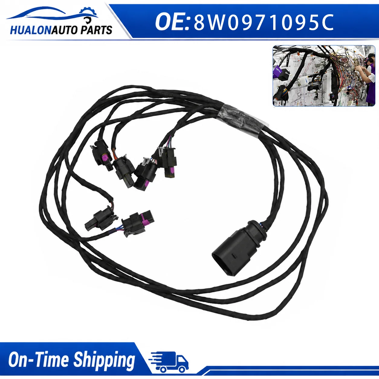 8W0971095C Front Parking Sensor Wiring Harness For Audi A4 B9 2017-2019 For Audi A4 B9 2019 with S-Line For Audi S4 B9 2017-2019