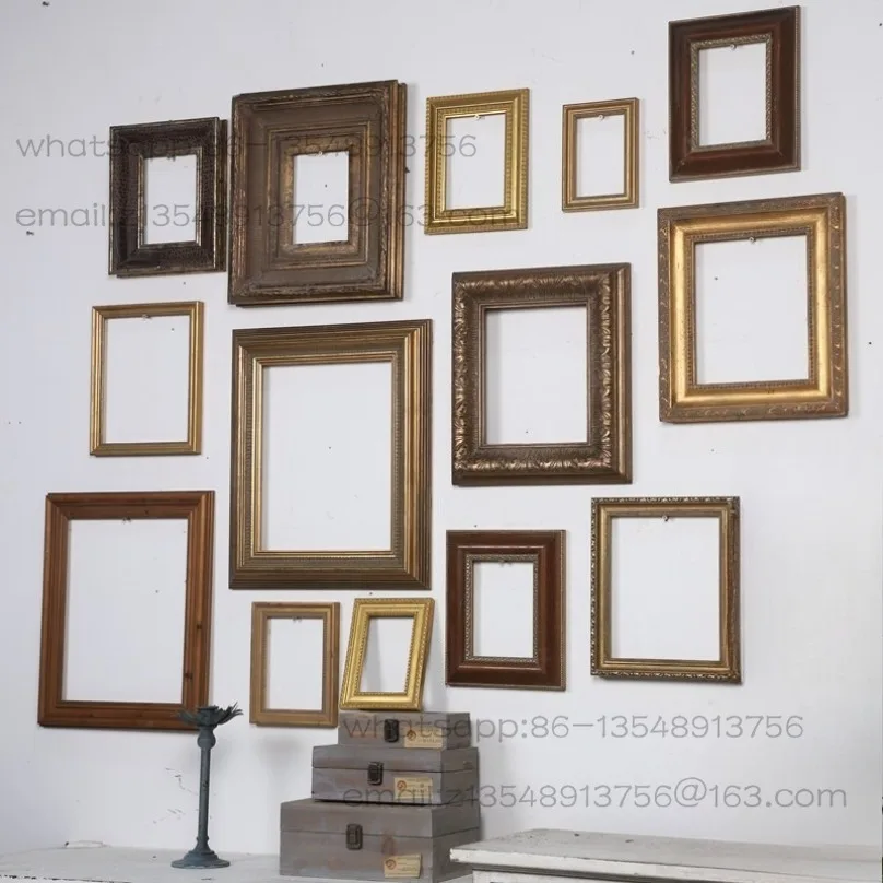 

Европейская классическая резная фоторамка в стиле ретро, картина маслом, внешняя рамка