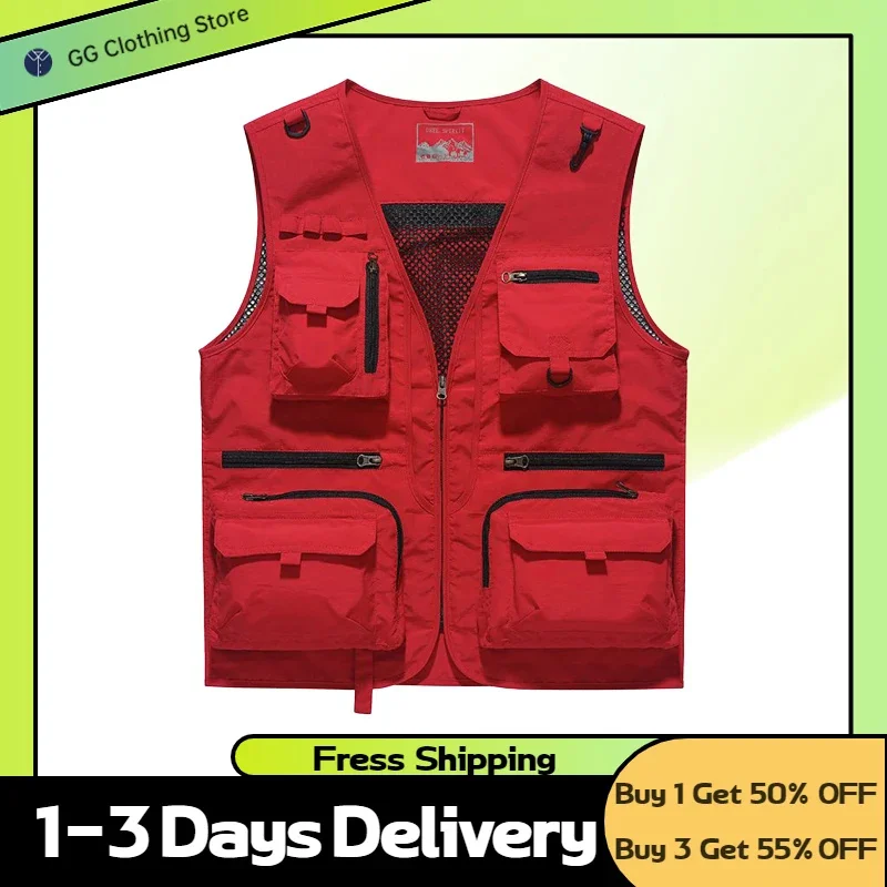 

Men Vest Vests Men's Formal Jackets Man Biker Work Clothes Coat Motorcyclist Man's Military Tactical Oversize Sleeveless Male