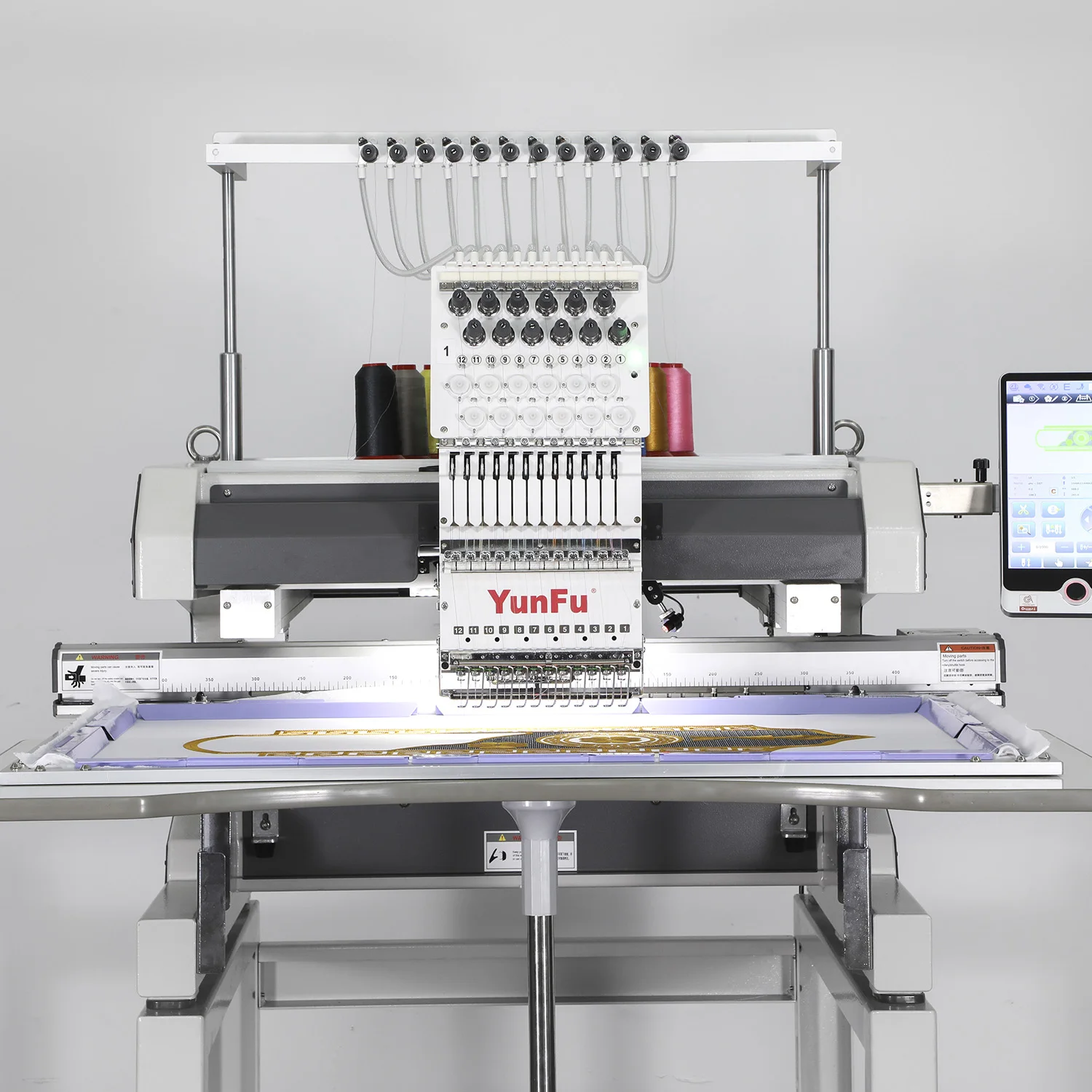 DDP Single Head C Type 12/15 Needles Big Area 500*800 mm Computer Embroidery Machine Cap/flat/T Shirt Embroidery Machine