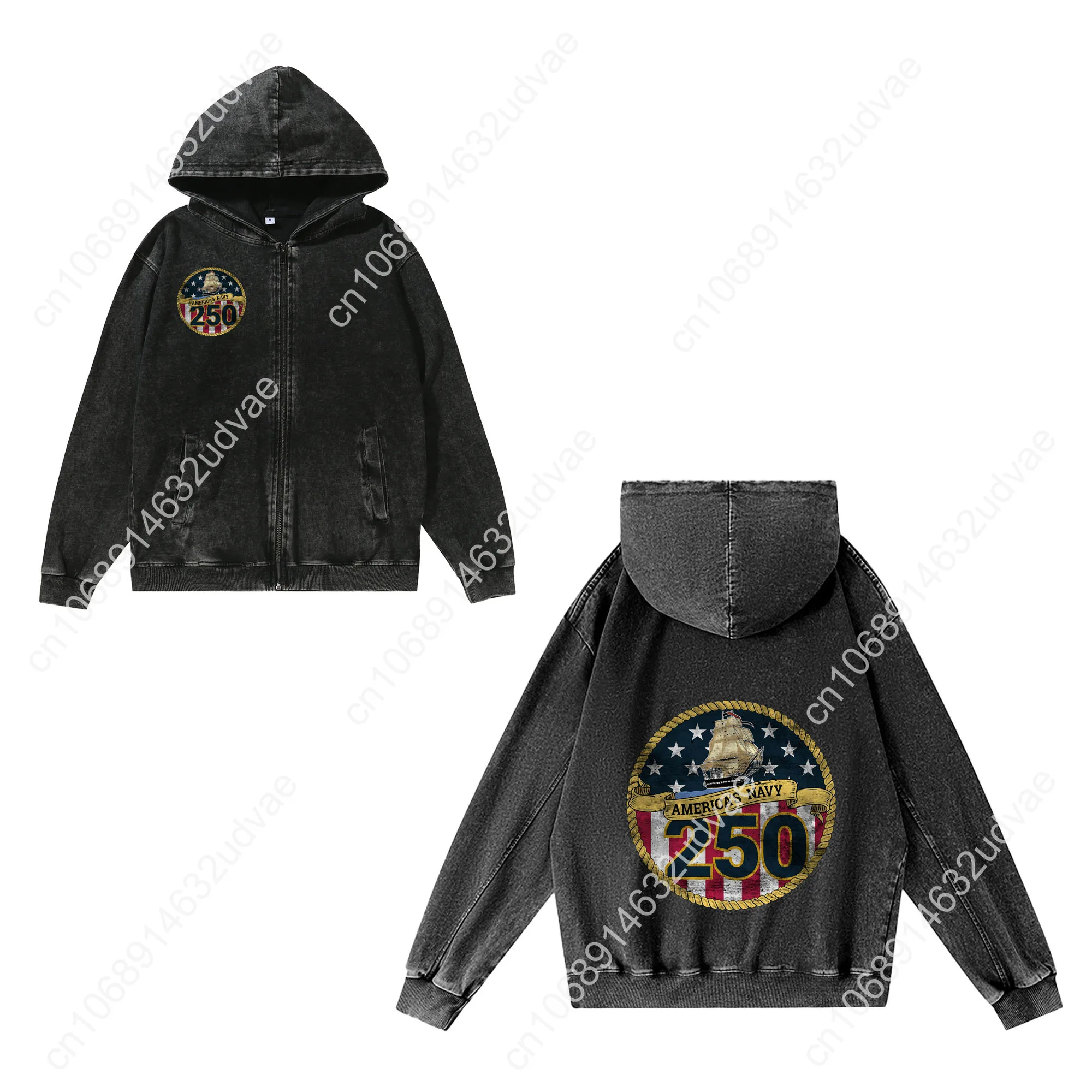 الذكرى 250th الولايات المتحدة سستة البلوز رجل امرأة مراهق ريترو هوديس البلوز عرق قميص كامل البريدي سترة قمم #3