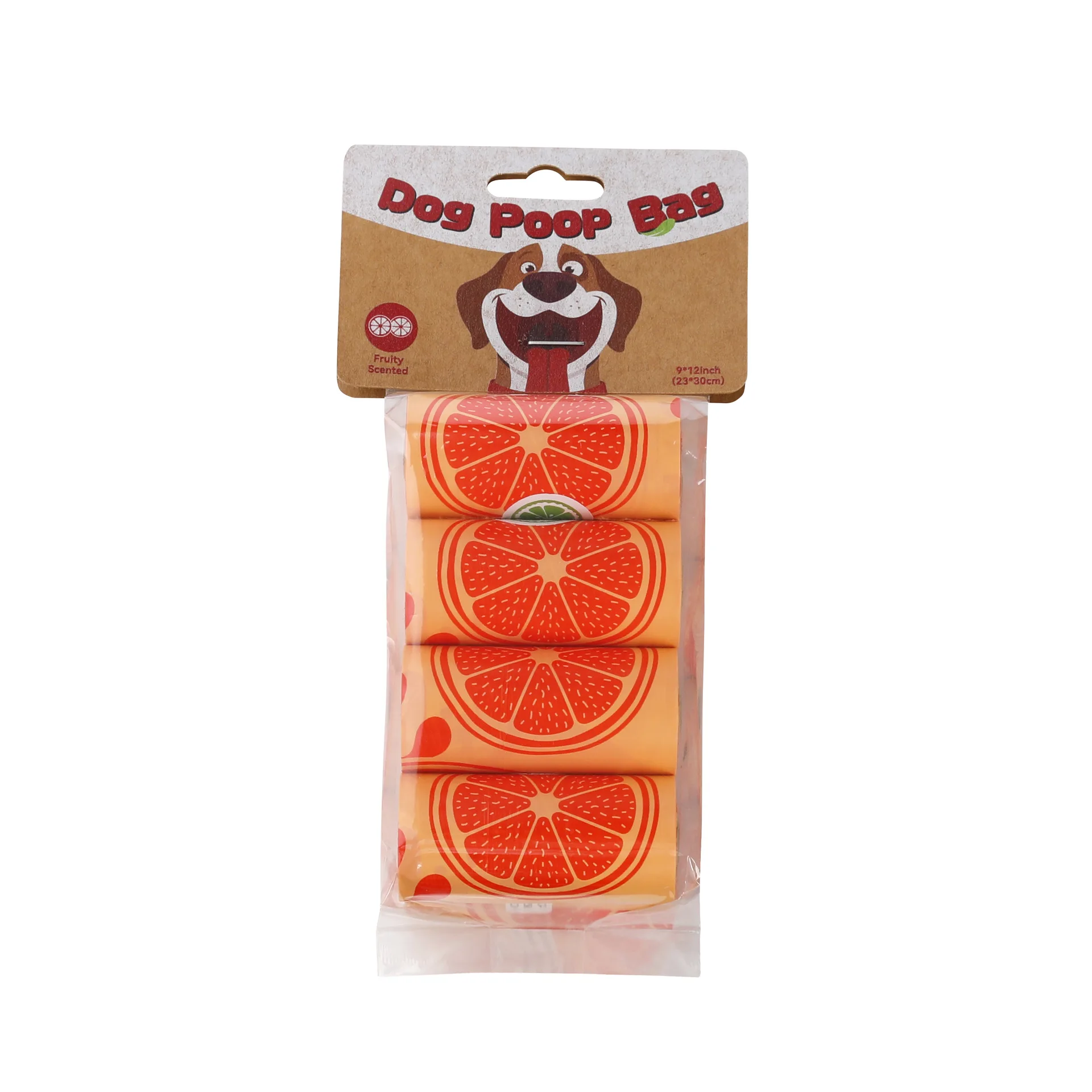 120Pcs Orange Scented Disposable Trash Bags Leak-Proof Dog Poop Bags & Cat Litter Portable for Outdoor Use Convenient Pick-Up